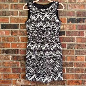 J. Crew black/cream pattern dress size 0